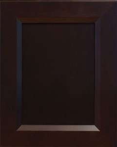 Empty dark brown wooden picture frame.
