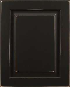 Black picture frame with beveled edges