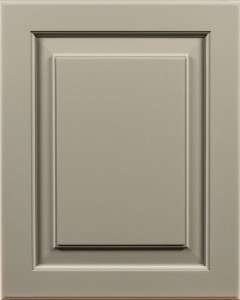 Gray cabinet door with rectangular panels