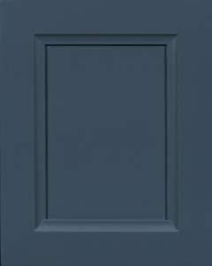 Dark blue cabinet door frame