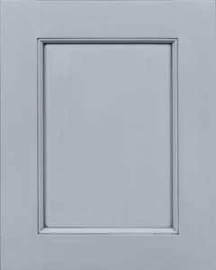 Gray paneled cabinet door with simple design